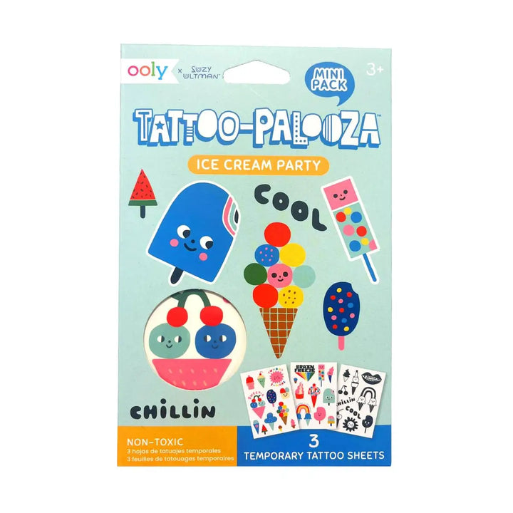 NEW Mini Tattoo Palooza Temporary Tats X Suzy - Ice Cream Party