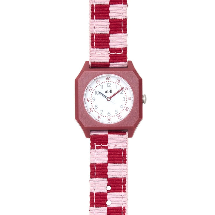 Kids Watch- Raspberry Icecream - Red & Pink Checkered