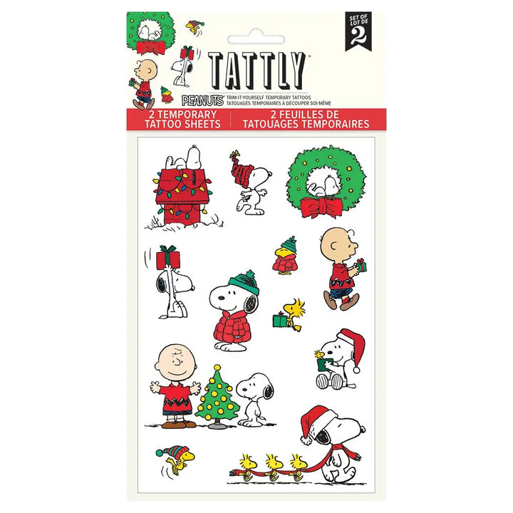 NEW Temporary Tattoo Sheets: Peanuts Snoopy Holiday