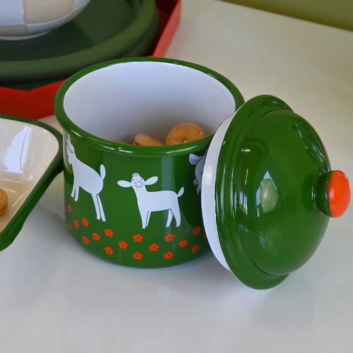 “Goat" Enamel Container
