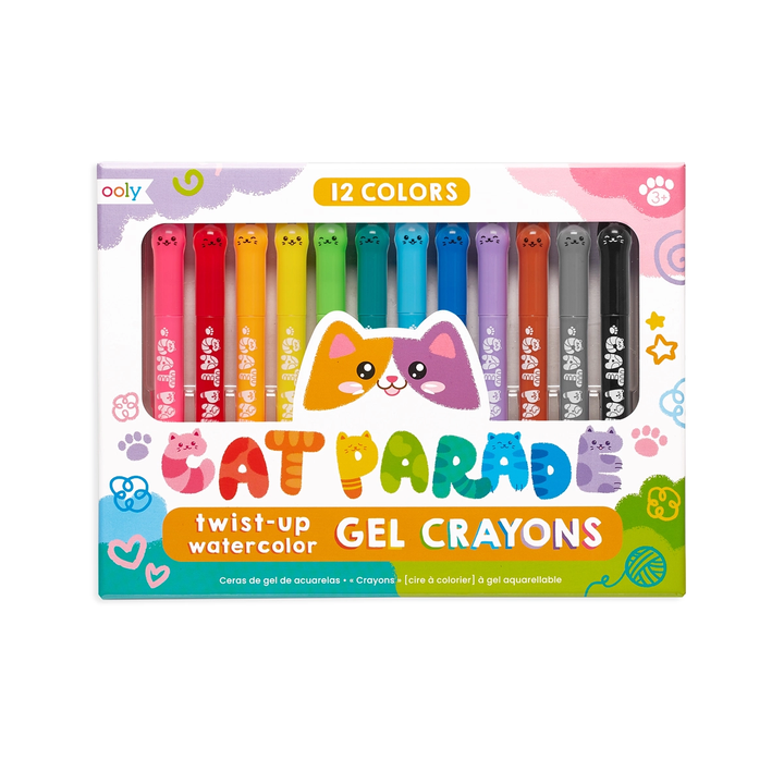 NEW Cat Parade Gel Crayons - Set of 12