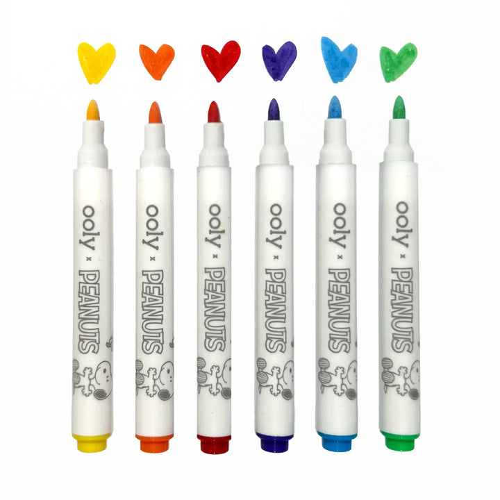 OOLY X Peanuts: D.I.Y. Shrink Art Kit & 6 Mini Paint Markers