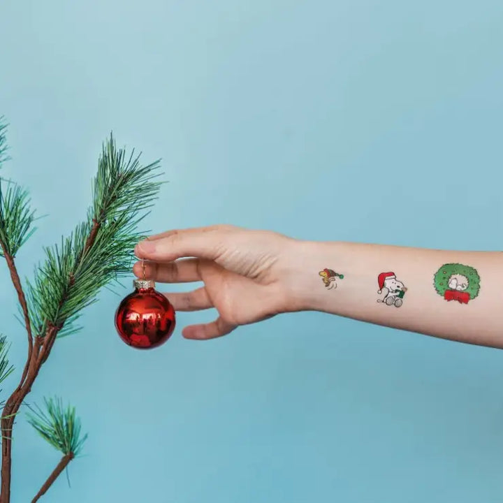 NEW Temporary Tattoo Sheets: Peanuts Snoopy Holiday