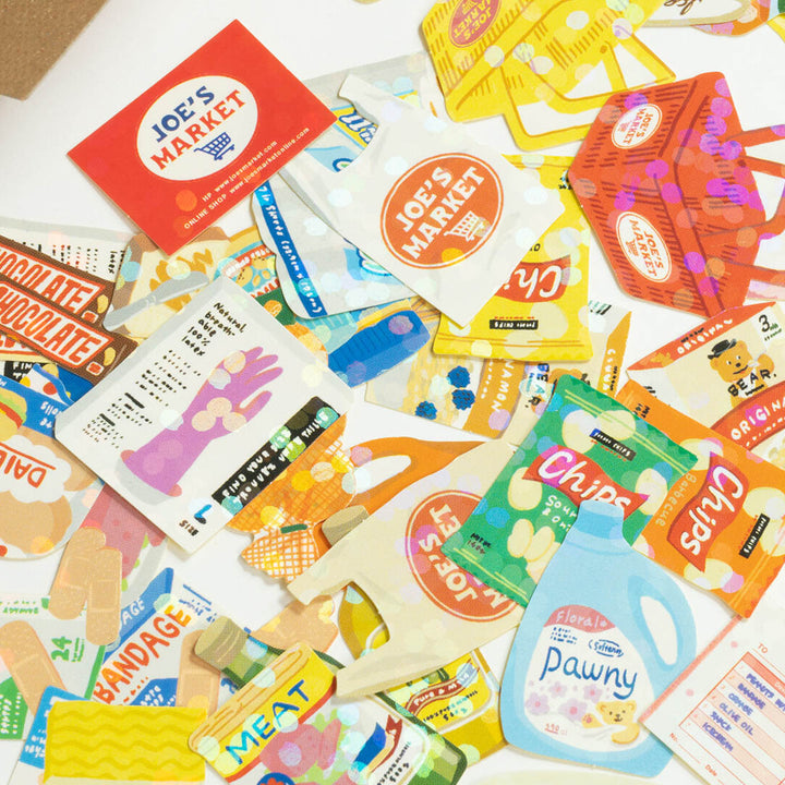 NEW Japanese 40 Pc. Sticker Set- Supermarket