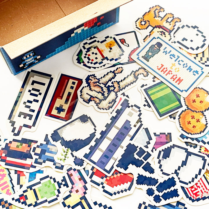 NEW Japanese 40 Pc. Sticker Set- Pixel Japan