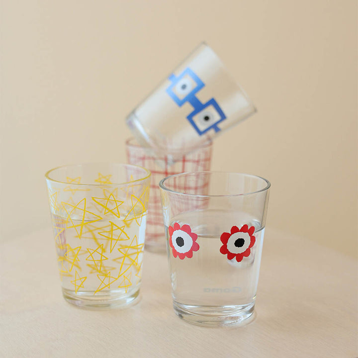 Japanese Kids Glass Tumbler- Flowers