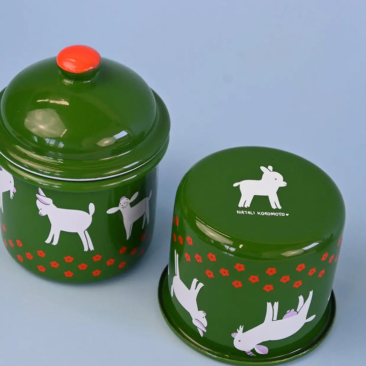 “Goat" Enamel Container