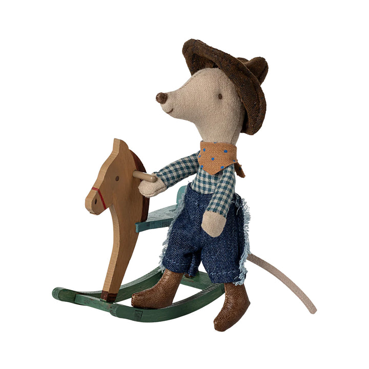 NEW Cowboy Mouse on Rocking Horse, Little Brother
