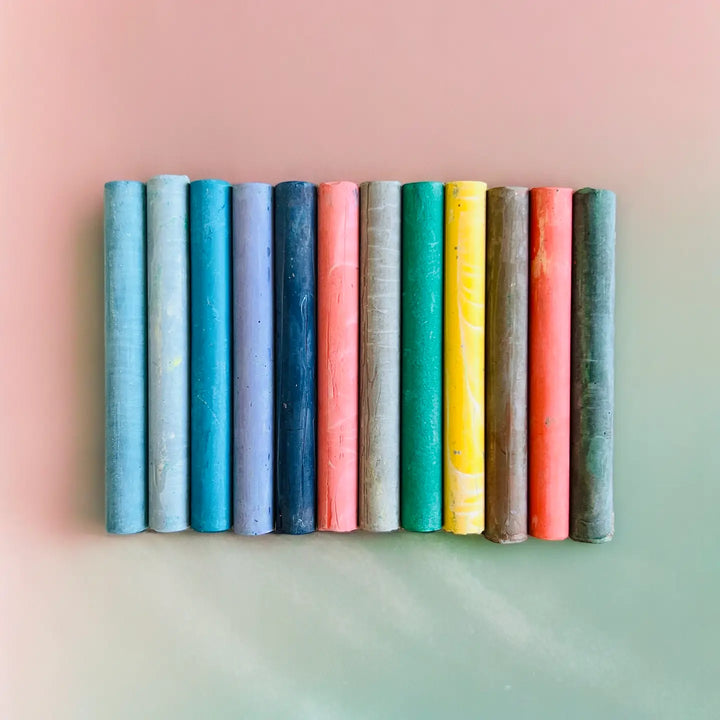 ButterStix® Set - 12pcs Muted Pastels Colors + Holder