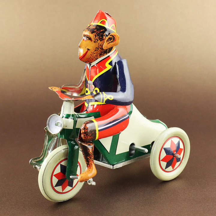 NEW Tin Toy Monkey On Tricycle