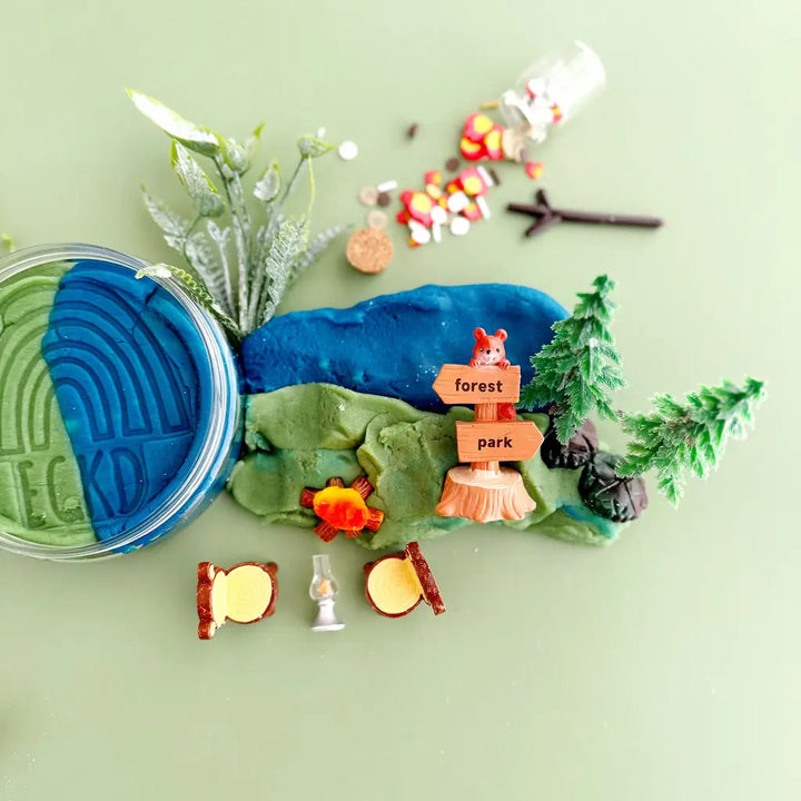 Scented Natural Sensory Play Dough Kit- Camping