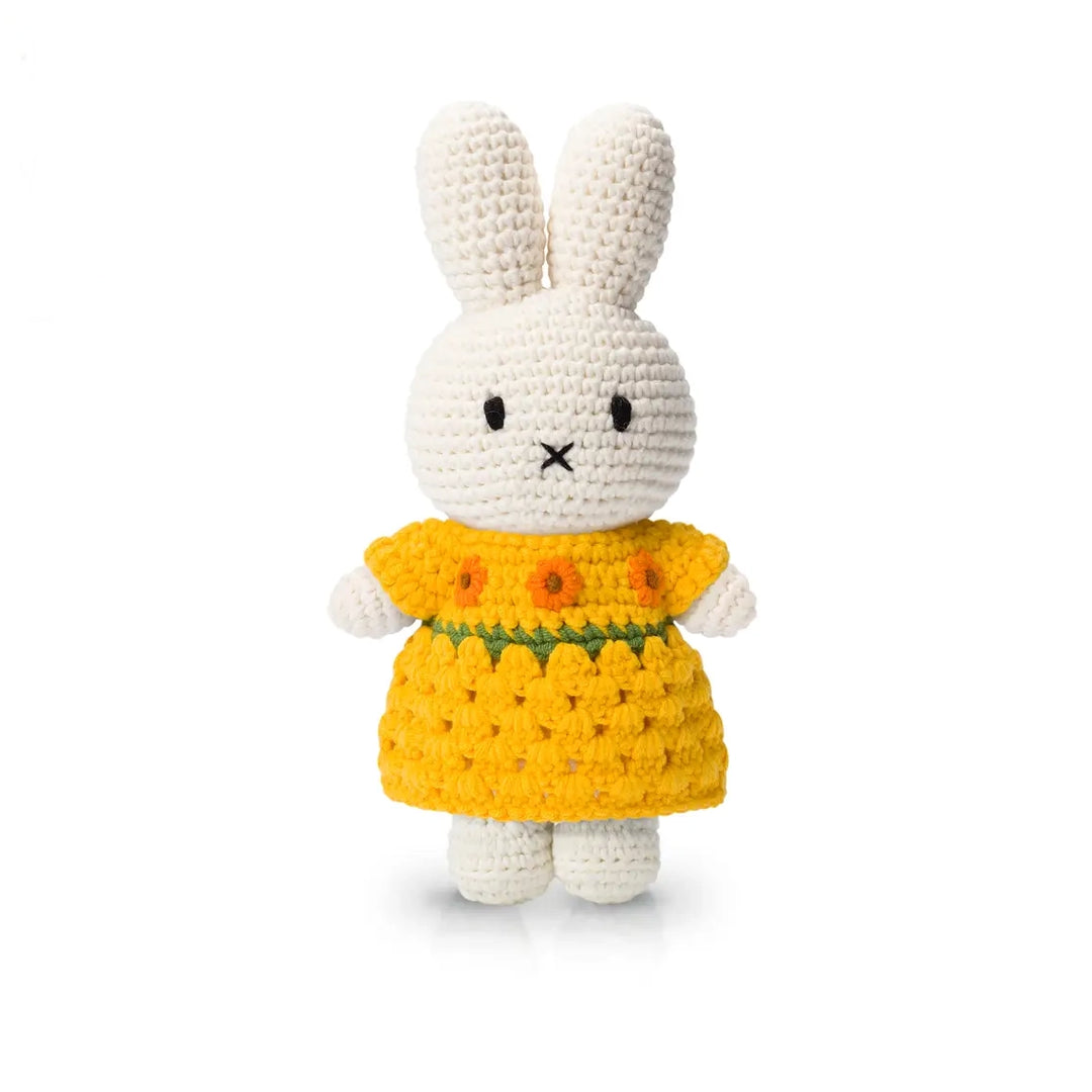 Miffy Handmade Crochet Doll- Yellow Van Gogh Dress Light