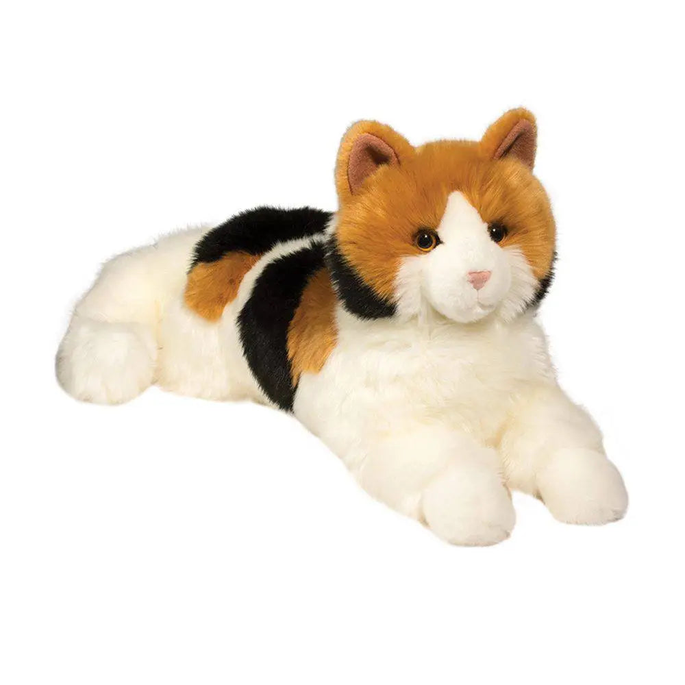 NEW Puzzle Calico Cat Stuffed Animal Plush- Medium