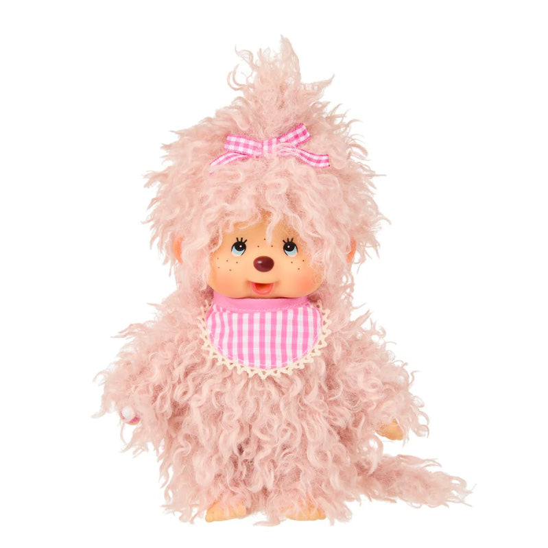 NEW Monchhichi Girl - Fluffy Pink Beige
