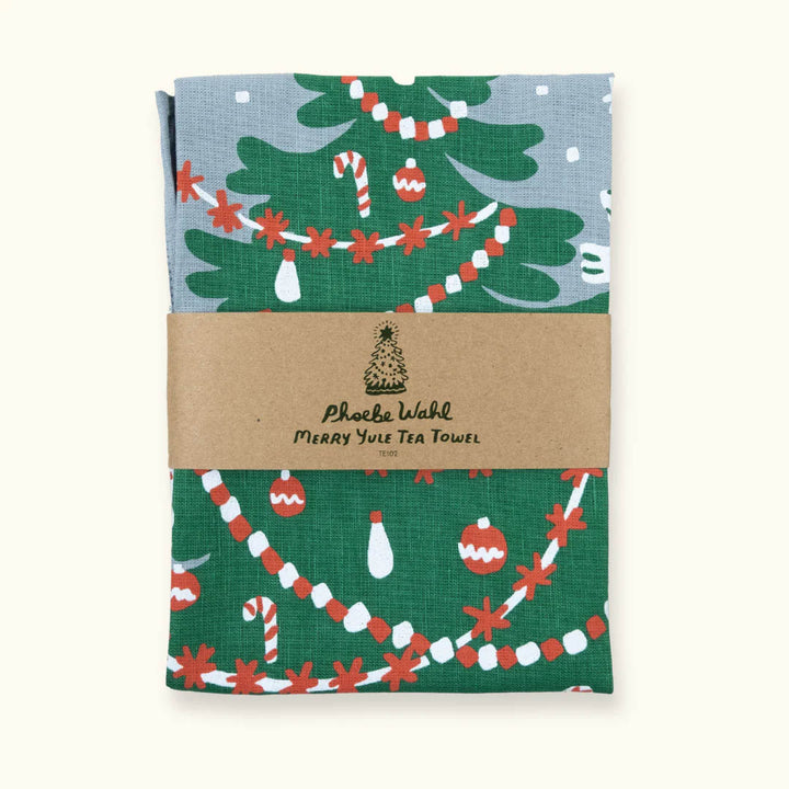 Phoebe Wahl: Merry Yule Tea Towel