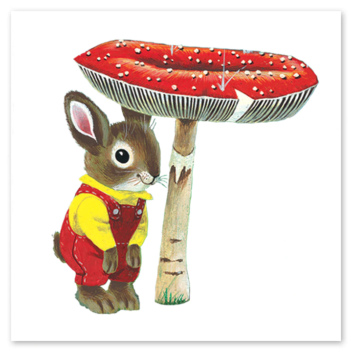 NEW Temporary Tattoo Sheets: Bunny with Mushroom