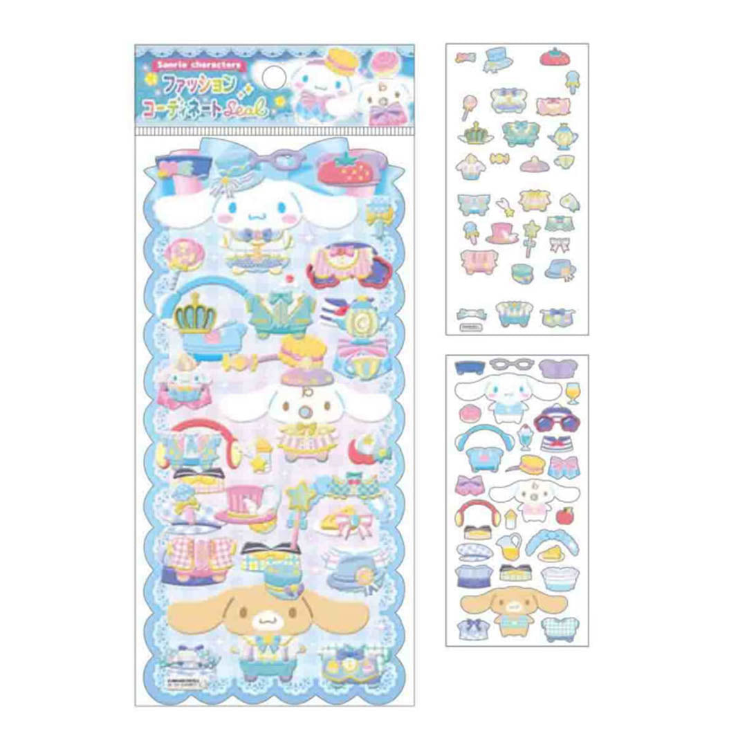 Official Sanrio Characters Dress Up Fashion Stickers - Cinnamoroll