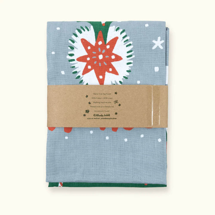 Phoebe Wahl: Merry Yule Tea Towel