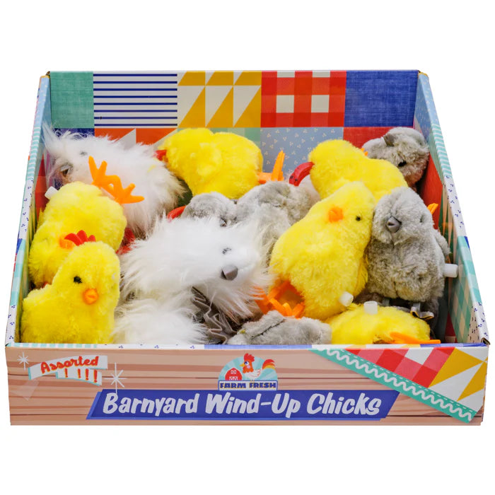 NEW Wind Up Farm Fresh Barnyard Chicks - Assorted