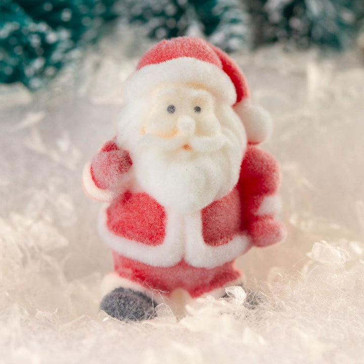 Miniature Flocked Santa