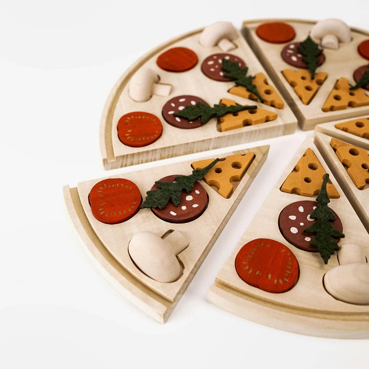 Play Food Set- Wooden Pizza Toy