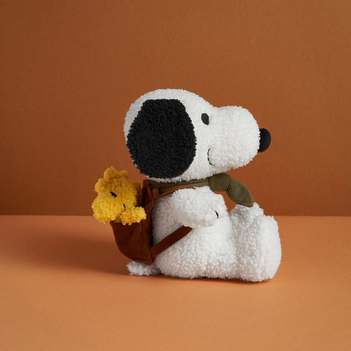 Peanuts Snoopy Plush Doll- Backpack with Woodstock 8"