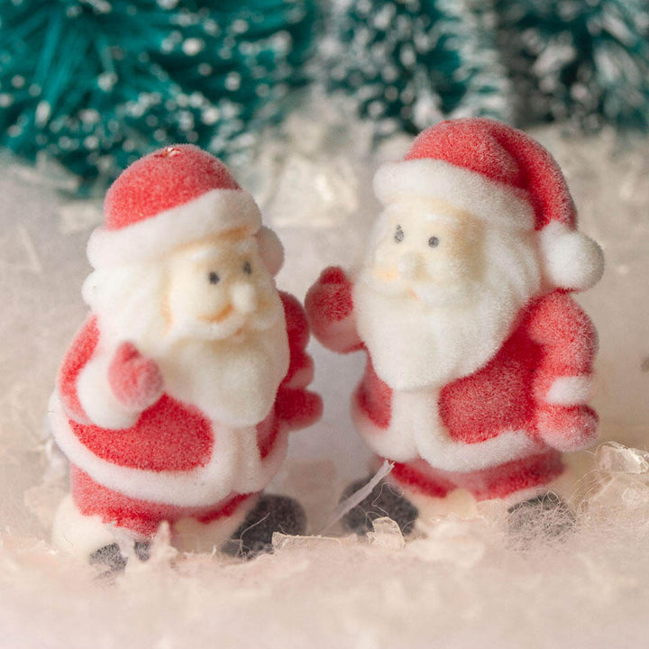 Miniature Flocked Santa