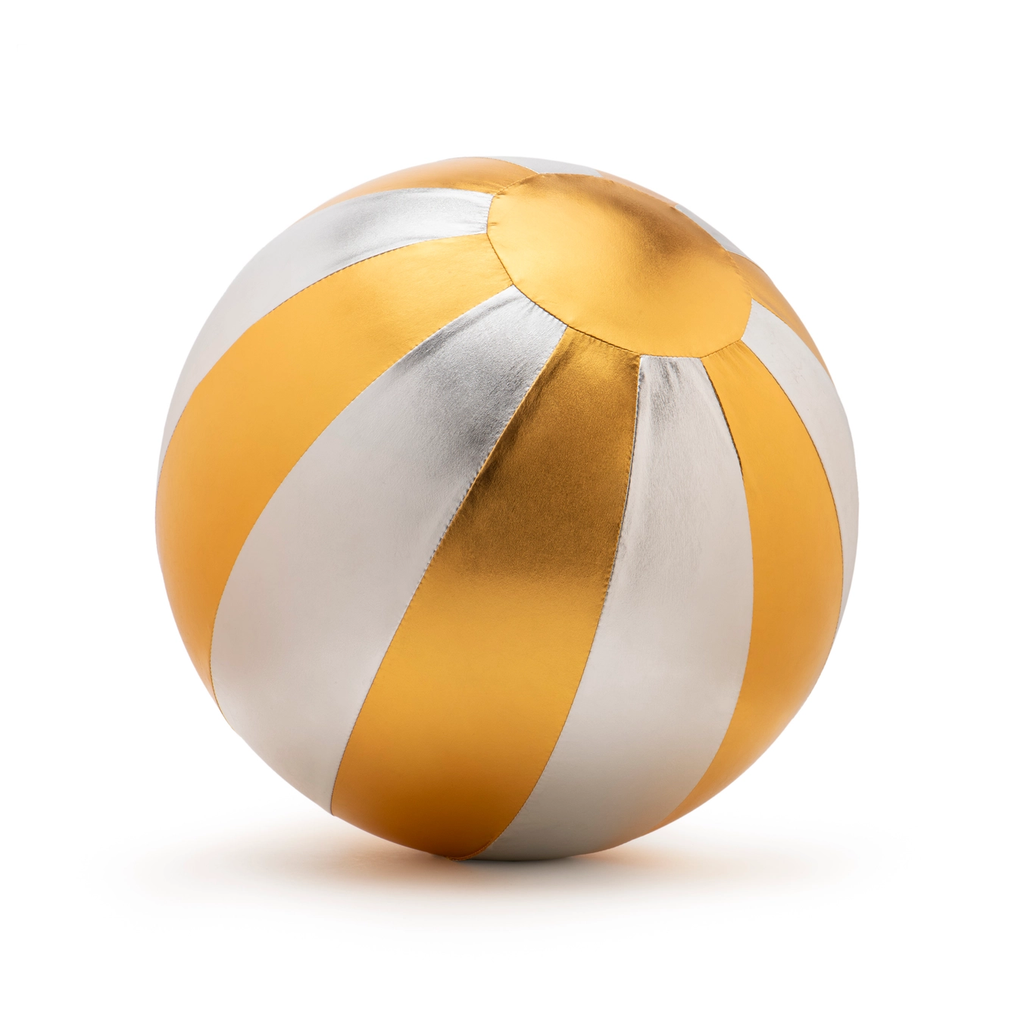 NEW Large Circus Inflatable Ball- Gold and Silver