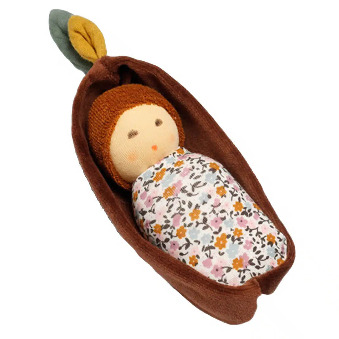 Nanchen Oak Baby in Bark Bed Toy - Floral Print