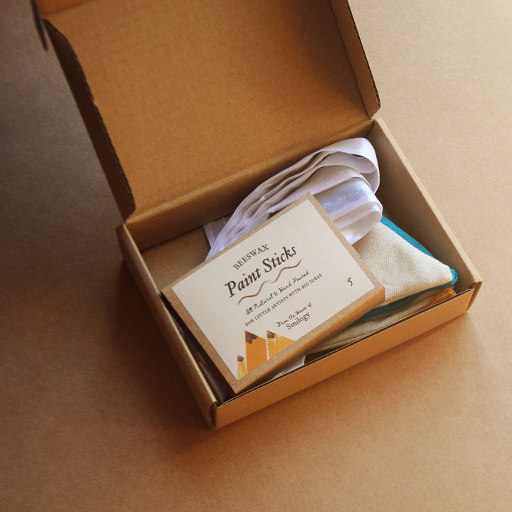 NEW Cotton Bunting Coloring Craft Set with Paint Sticks