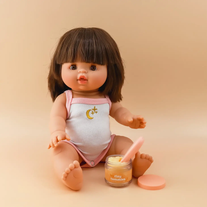 NEW Tiny Tummies Banana Custard Puree Food Jar and Spoon Set