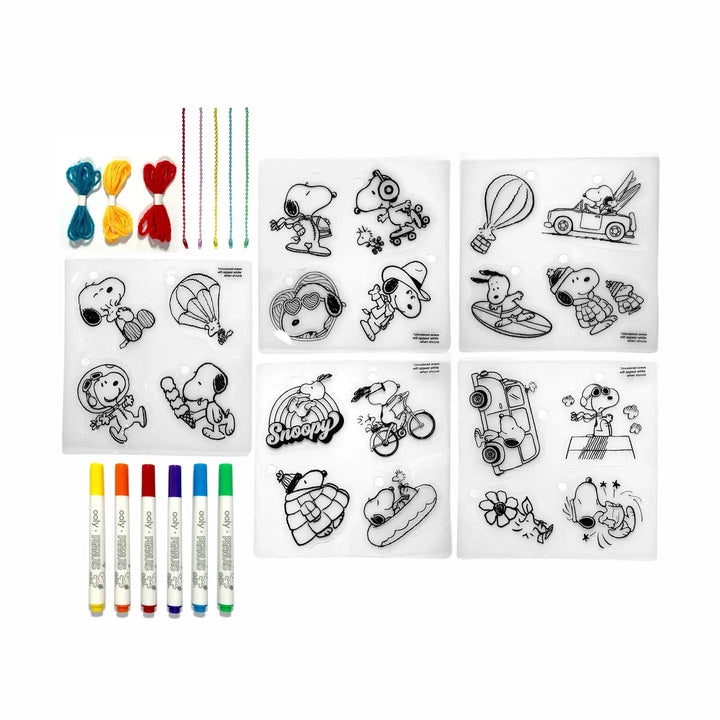 OOLY X Peanuts: D.I.Y. Shrink Art Kit & 6 Mini Paint Markers