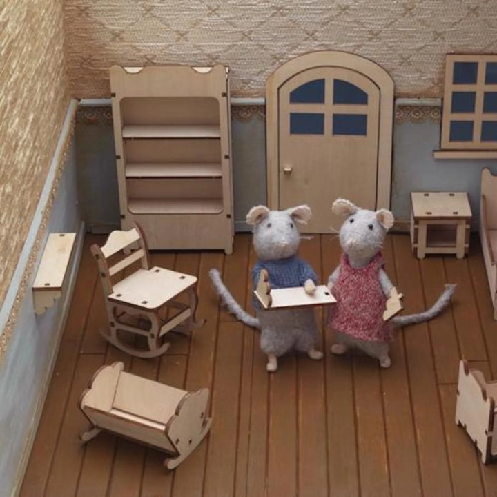 NEW Mouse Mansion Wooden DIY Furniture Kits- Kid's Room
