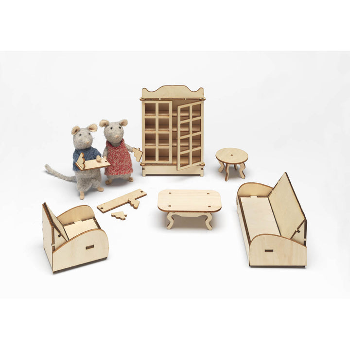 NEW Mouse Mansion Wooden DIY Furniture Kits- Living Room