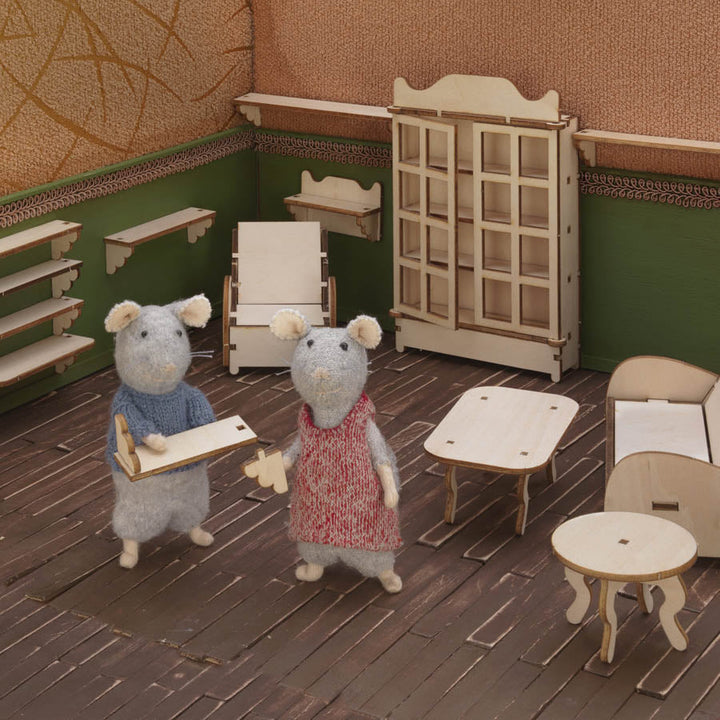 NEW Mouse Mansion Wooden DIY Furniture Kits- Living Room