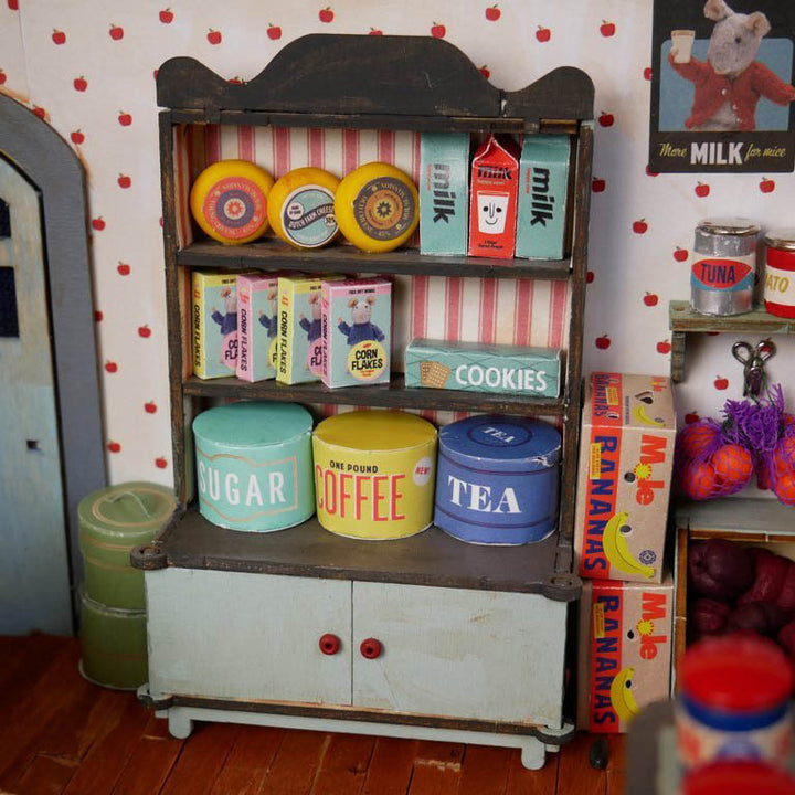 NEW Mouse Mansion Wooden DIY Furniture Kits- Market Shop