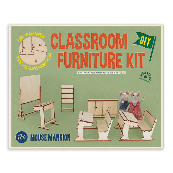 NEW Mouse Mansion Wooden DIY Furniture Kits- Classroom