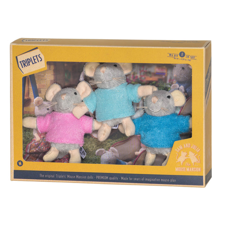 NEW Little Mouse Mansion Plush Doll- Triplets