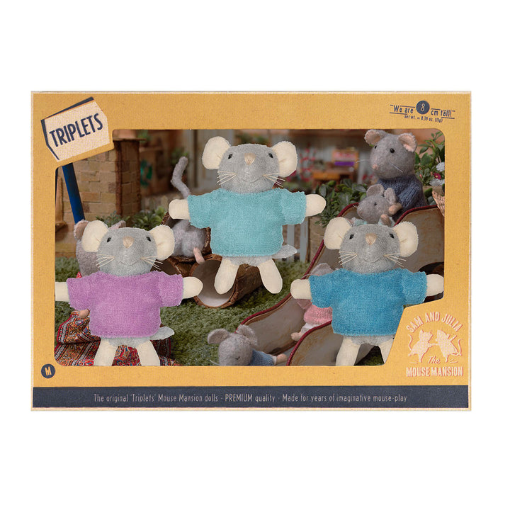 NEW Little Mouse Mansion Plush Doll- Triplets