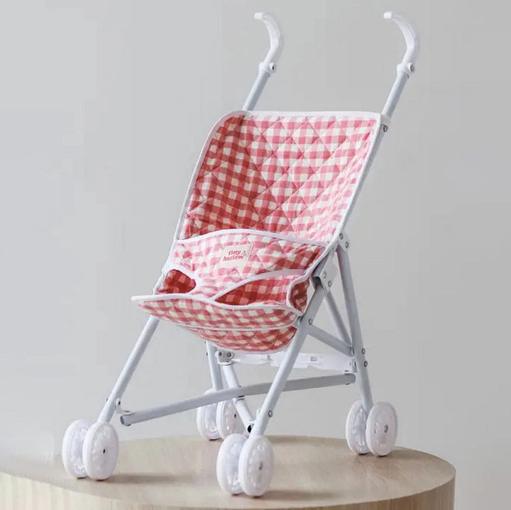 NEW Stroller For Doll - Pink Gingham