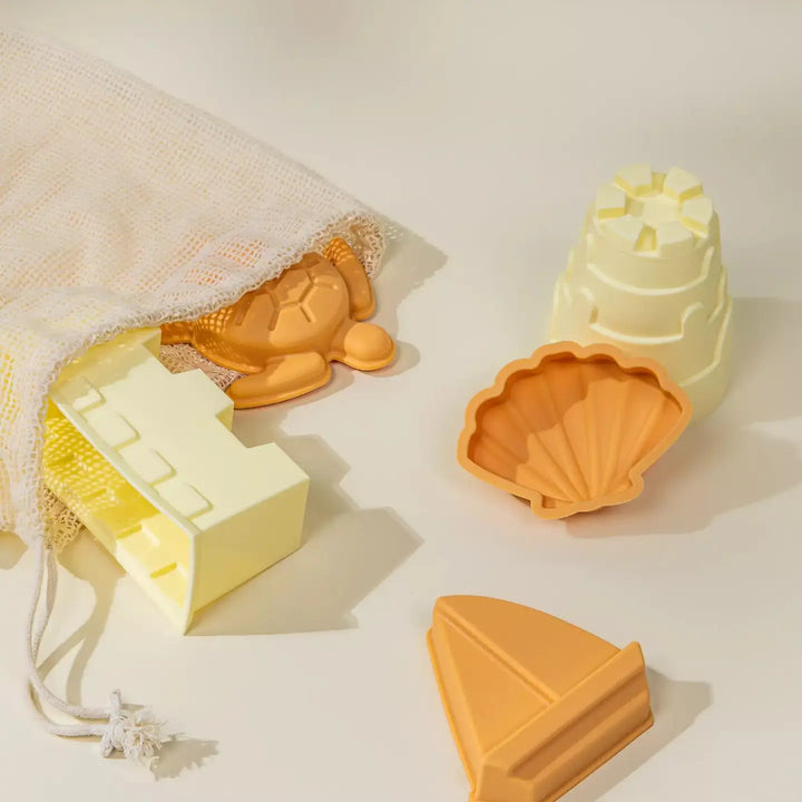 Set of 5 Silicone Sand Molds For the Beach