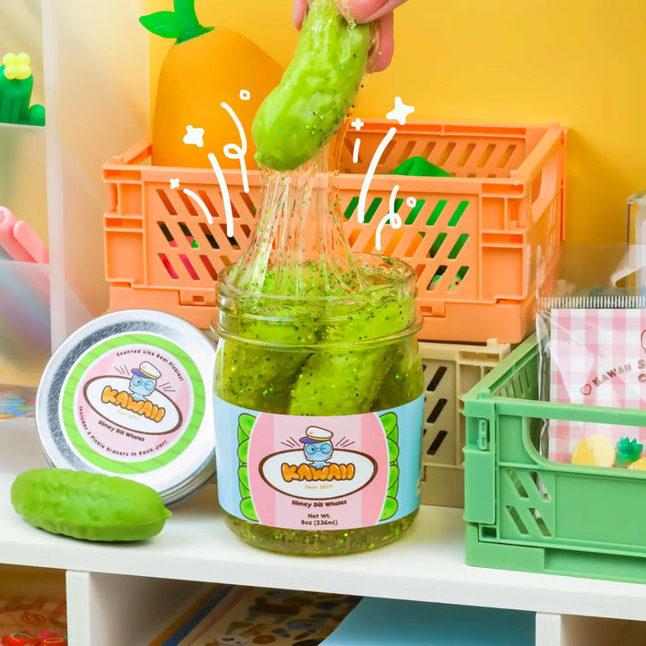 NEW Shimmery Pickle Clear Slime