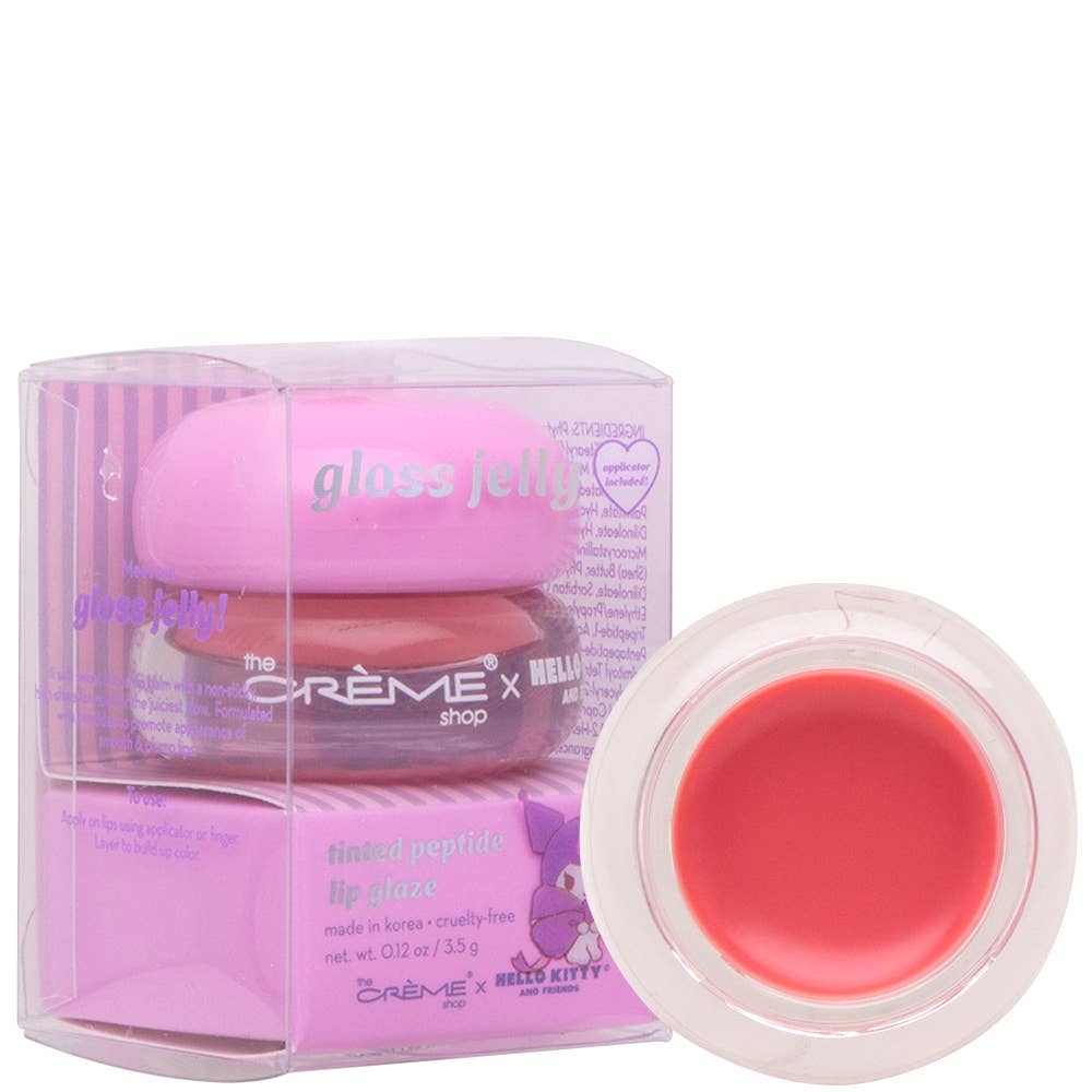 NEW Hello Kitty and Friends Gloss Jelly Tinted Peptide Lip Glaze Apricot