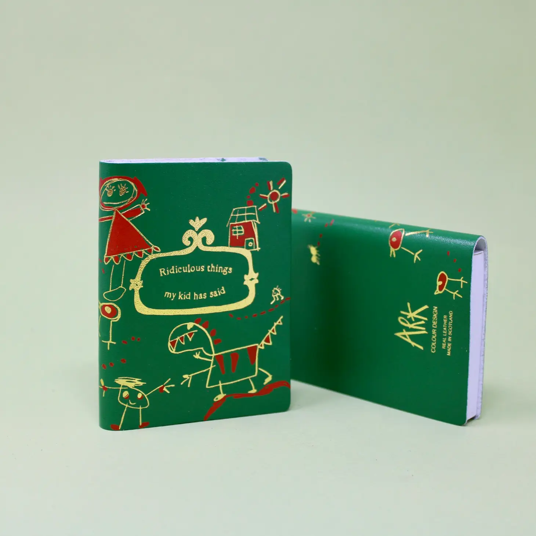 Mini Leather Pocket Notebook- Ridiculous Things My Kid Has Said