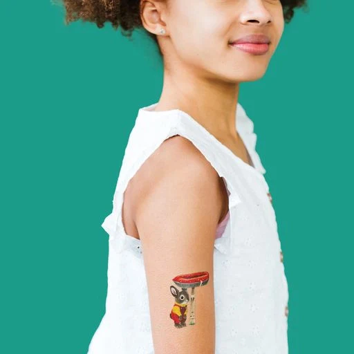 NEW Temporary Tattoo Sheets: Bunny with Mushroom