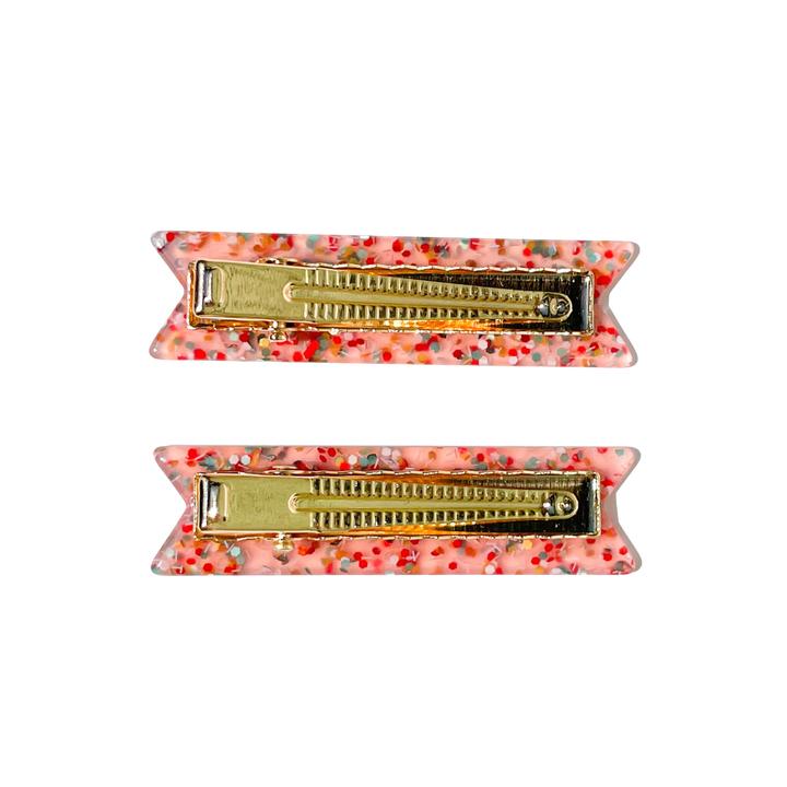 Retro Resin Hair Clips- Happy Birthday