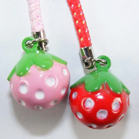 Japanese Bell Keychain- Strawberry