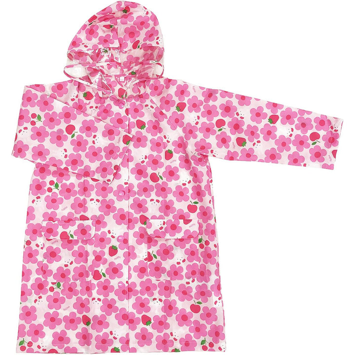 NEW Kid's Rain Jacket with Storage Tote Bag- Miffy Pink Flowers