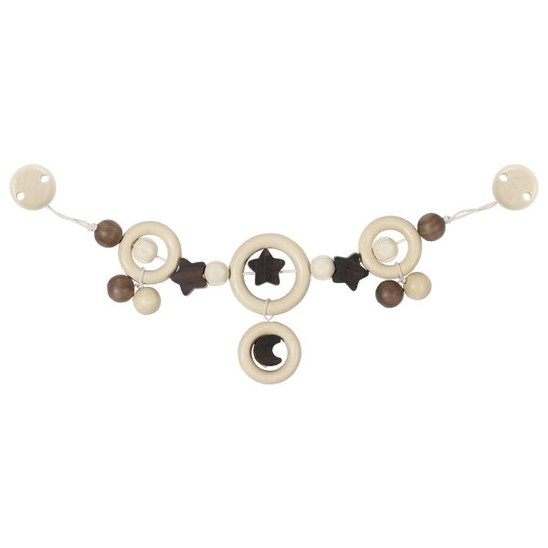 NEW Wooden Pram Clip- Moon and Stars