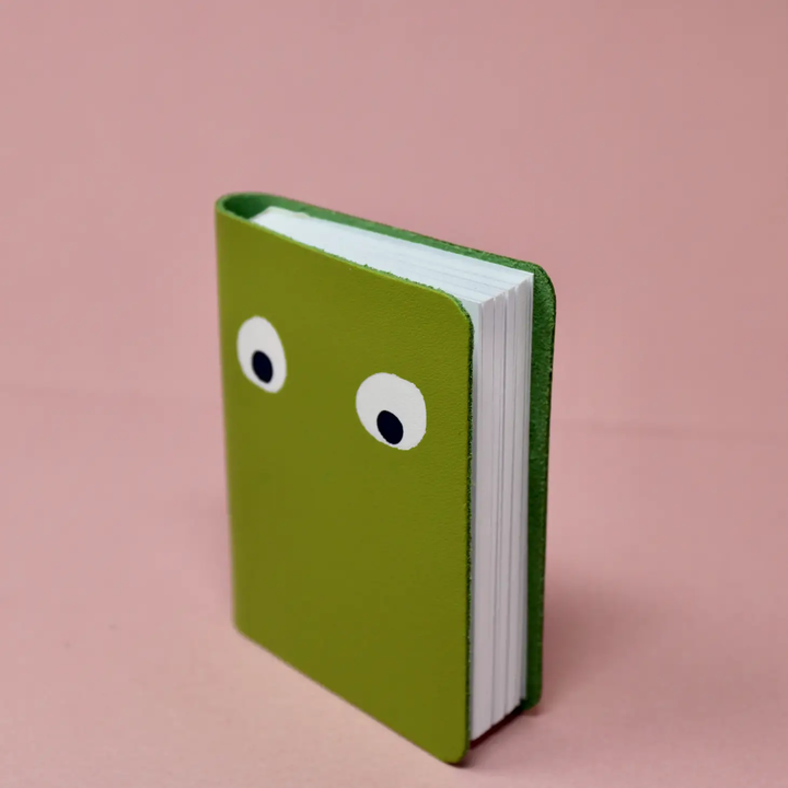 Mini Leather Googly Eye Pocket Notebook- Colors Available!